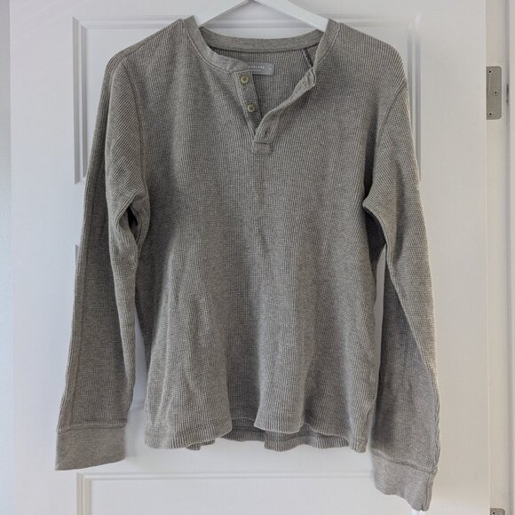 Mens Tan Everlane Waffle Long-Sleeve Henley Medium - Picture 1 of 5